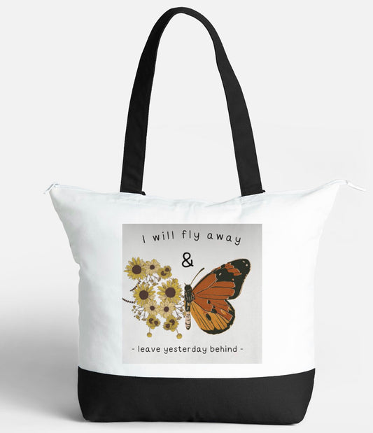Personalised tote -I will fly