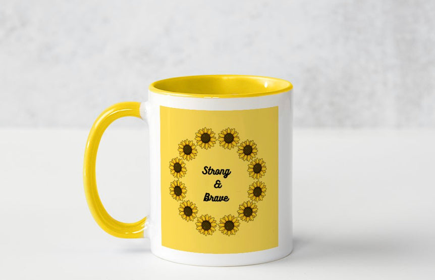 Mug - Sunflower strong & brave
